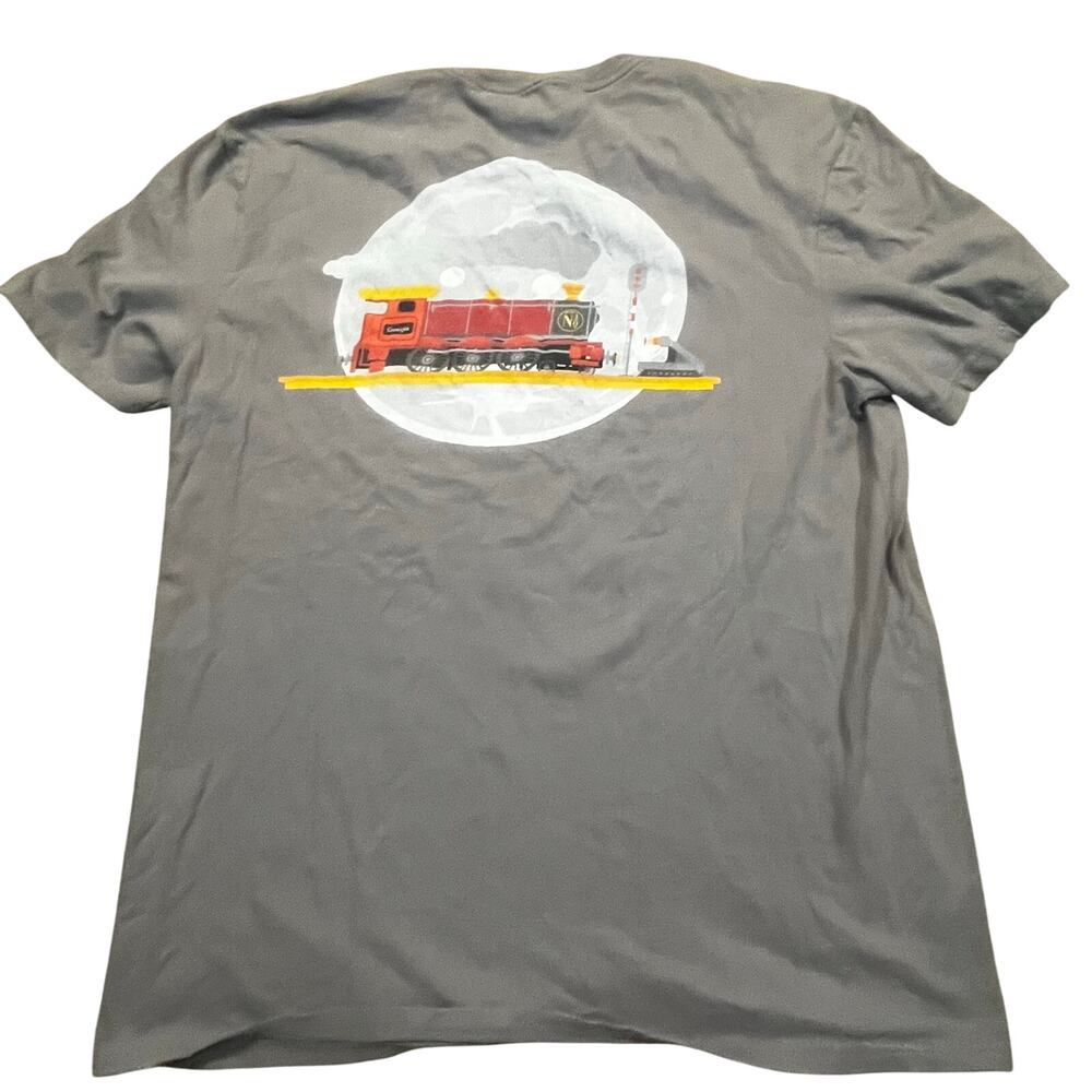 Google Project N3Q Train Graphic T Shirt Men M Railroad Tech Art Tee